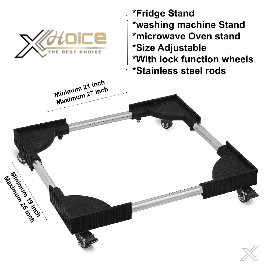 Plastic Stand with Steel pipes & 4 wheels in look" Adjetable Size' Stand