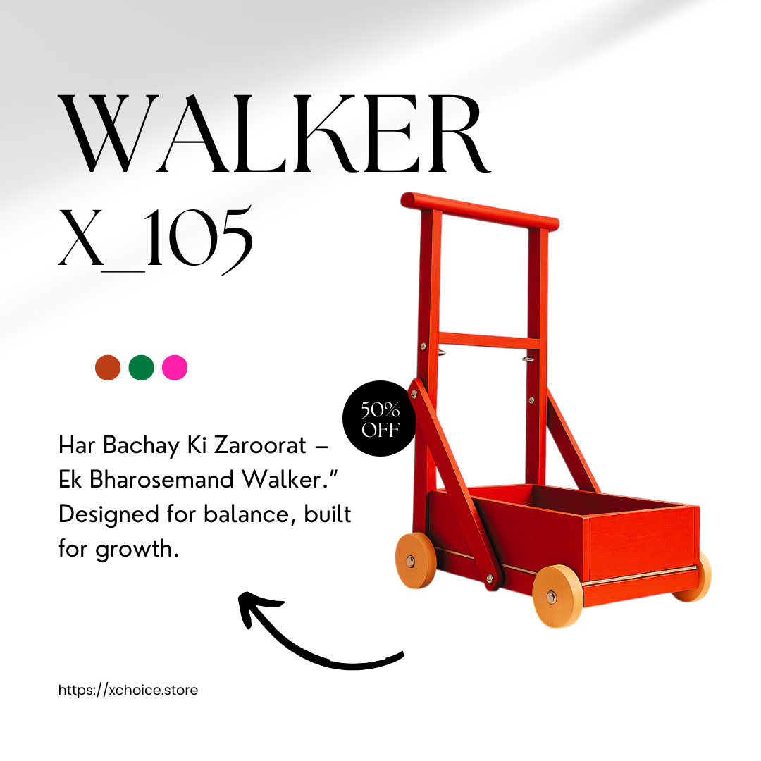 Baby push walker, 4 in 1 Wooden premium quality, X_105